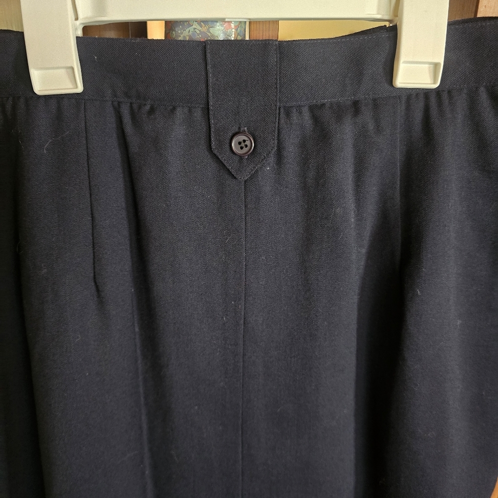 Dior Vintage Navy Blue Wool Pencil Skirt NWT - Picture 5 of 8